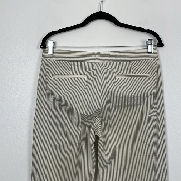 J Crew Womens 4 Strip Favorite Fit Wide Leg Cuff Hem 2 Back Pocket Trouser Pants - Picture 6 of 10